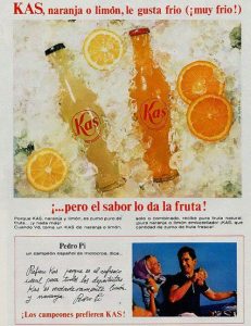 Anuncio antiguo Kas naranja Kas limón