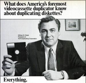 Anuncio diskette antiguo