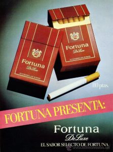 Publicidad antigua cigarrillos fortuna