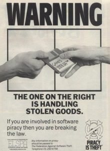 Publicidad antipiratería antigua