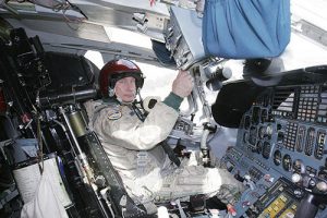 Putin pilotando bombardero