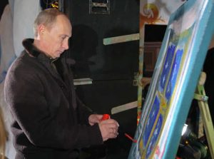 Putin pintando un cuadro