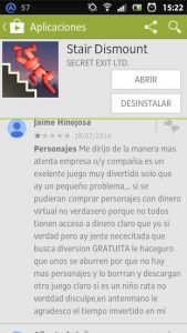Stair Dismount comentario original google play
