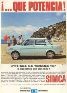 anuncio años 70 Simca