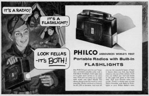 publicidad retro radio portatil